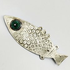 Ryba z okiem turkusowym - broszka