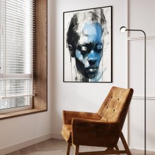 Plakat Jazzman portret abstrakcja - format 40x50 cm