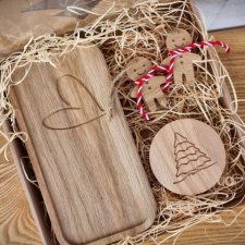 Zestaw prezentowy, na prezent na Święta, Boże Narodzenie, dodatki z drewna