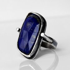 Bluesky srebrny pierścionek z lapis lazuli