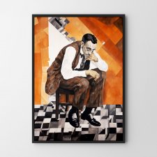 Plakat Jazzman portret abstrakcja - format 30x40 cm