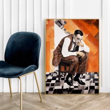 Plakat Jazzman portret abstrakcja - format 50x70 cm