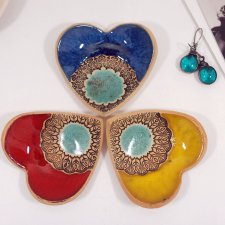 Ceramiczne miseczki serca do przechowywania twoich małych skarbów