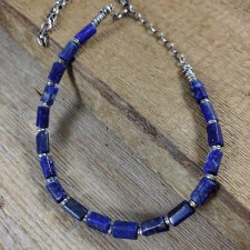 Naszyjnik - surowy z lapis lazuli