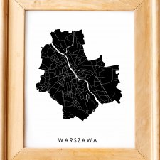 Mapa plakat - Warszawa A4