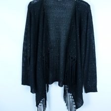 Casamia sweter narzutka frędzle cekiny / M
