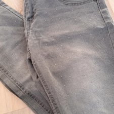 Spodnie Croop, rozmiar S, jeans, błyszczące