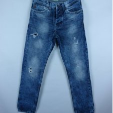 Denim Co. slim straight jeans dżinsy dziury W30 L32