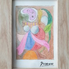 Obraz ręcznie malowany "Szkice z Hiszpanii" +rama Picasso