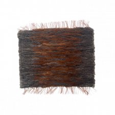 Dywan brązowy z owczej skóry wełniany puszysty 70 x 60 cm DM7