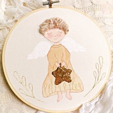 obrazek anioł stróż, pamiątka chrztu świętego, prezent na roczek