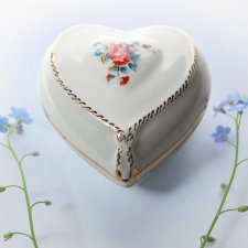 Porcelana Ćmielów, puzderko serce, szkatułka, vintage