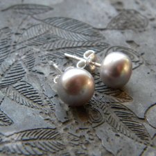 Stalowe perły - kolczyki