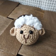 szydełkowa gumka do włosów owieczka, owca