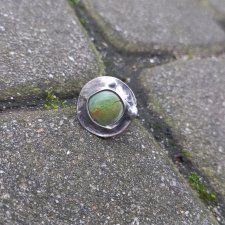 Turkus zieloniutki- pierścionek regulowany