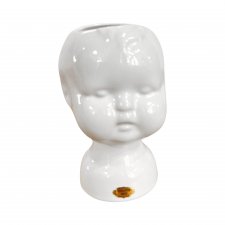 Ceramiczna donica, wazon głowa dziecka DELFTS WIT Holandia, lata 70.