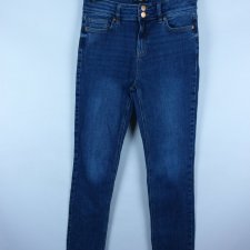 F&F spodnie jeans wysoki stan węższe proste nogawki 10 / 38
