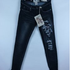 Raw Blue spodnie skinny jeans przetarcia / XS z metką