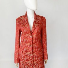 Donna Dalmata jedwabny płaszcz vintage