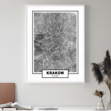 Kraków - plakat z planem miasta 50x70 cm