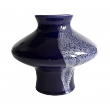 Kobaltowy, ceramiczny wazon, Keramika Kravsko, Czechosłowacja, lata 70.
