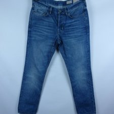 Allsaints Cigarette męskie spodnie jeans skracane nogawki / W 30 pas 82 cm