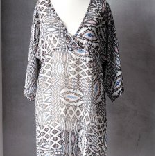 Tunika sukienka GREY WOLF szyfonowa letnia etno boho S