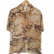 Vintage koszula w gepardy 40/42 L/XL