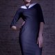 Dress with neckband 36