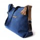 torba - navy blue&leather&flowers- ZAM�WIENIE