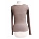 Beige nut-brown Jersey Top