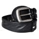 Black and silver belt