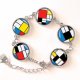 Mondrian 0137 - duże kolczyki wiszące - Egginegg