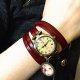Orientalne ptaszki - zegarek / bransoletka na skórzanym pasku - Egginegg