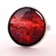 Czerwona Nebula - duże kolczyki wiszące - Egginegg