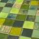 Kafle do łazienki malowana mozaika zielona