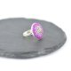 Oryginalny romantyczny pierścionek w kolorze fioletu- 2404