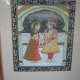 Paint On Silk na jedwabiu ręcznie malowany duży obraz  Northern India niezwykły obraz