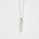 Rhodium Plated Square Stick Necklace