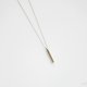 Rhodium Plated Square Stick Necklace