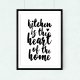 PLAKAT–.kitchen is the heart of the home-.A3