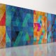 OBRAZ NA PŁÓTNIE 150x60cm TRÓJKATY