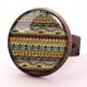 Azteckie wzorki 0468 - zegarek / bransoletka na skórzanym pasku - Egginegg