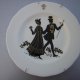 symboliczny talerz porcelanowy piękna para na szczęście