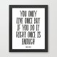 Plakat You only  live once but ...A3