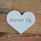 Serce z drewna "Kocham Cię"