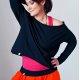 CZARNA BLUZKA typu oversize MoreLove ASANA SUMMER rozm.S