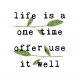 Plakat life is a one time offer,use it well - A3