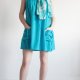 Lazurowa sukienka vintage TEN DESIGN