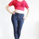 Crop top ażurowy 90s vintage